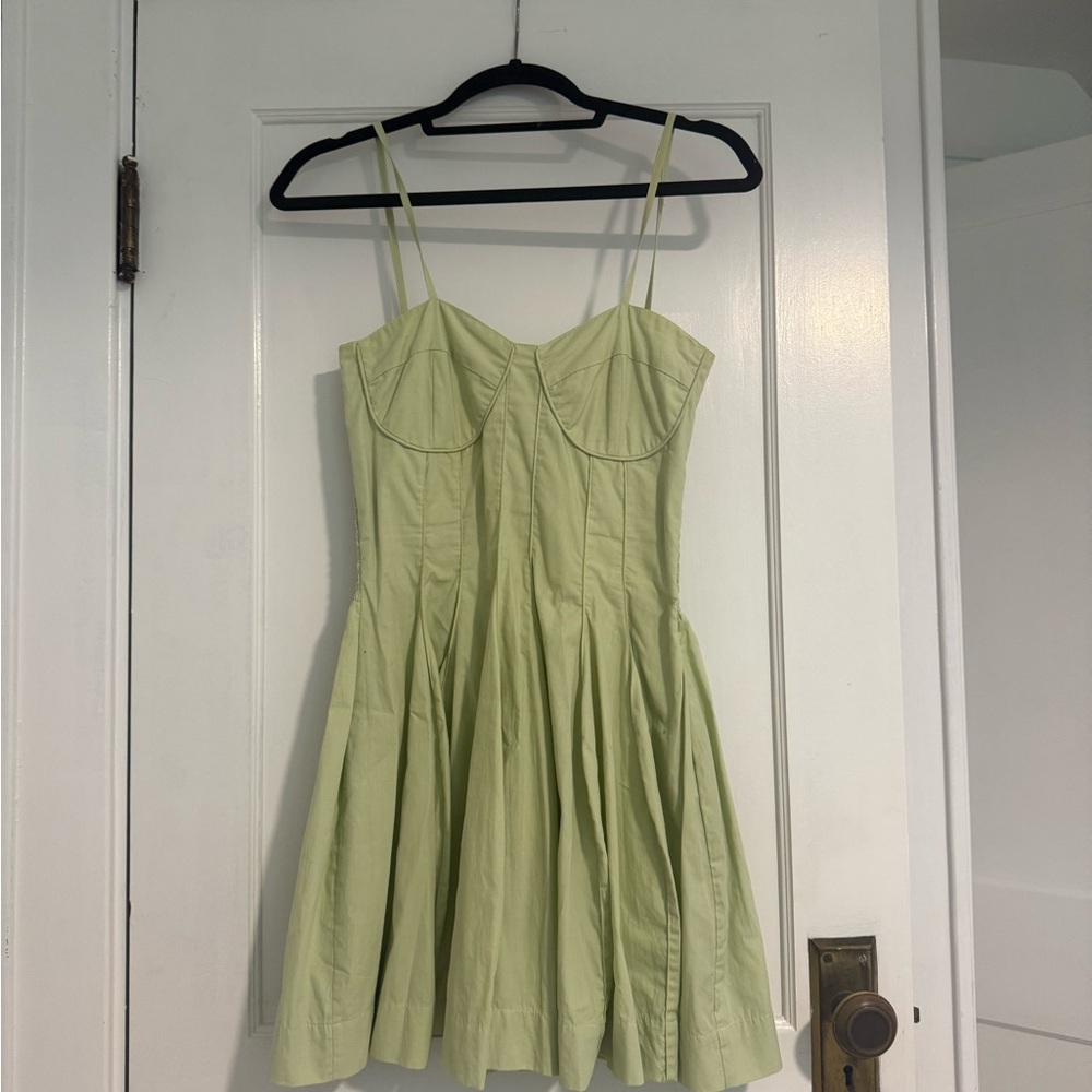 Elegant Lime Green Mini Dress